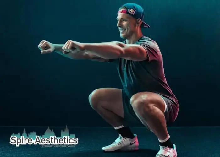 Image of man build leg muscle Westminster through exercise