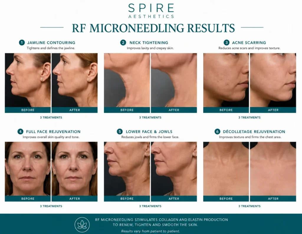 RF Microneedling Skin tightening Westminster results