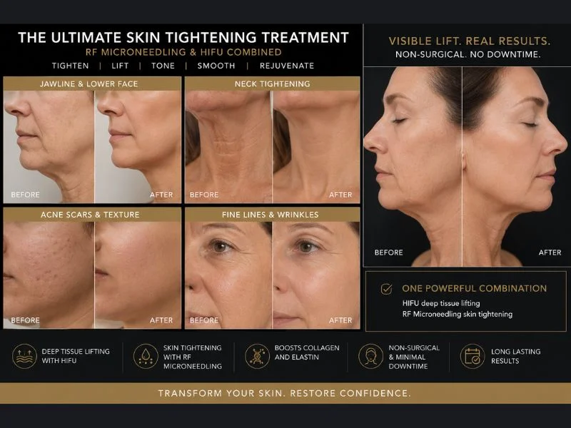 Results of combined treatment for the ultimate skin tightening treatment Westminster